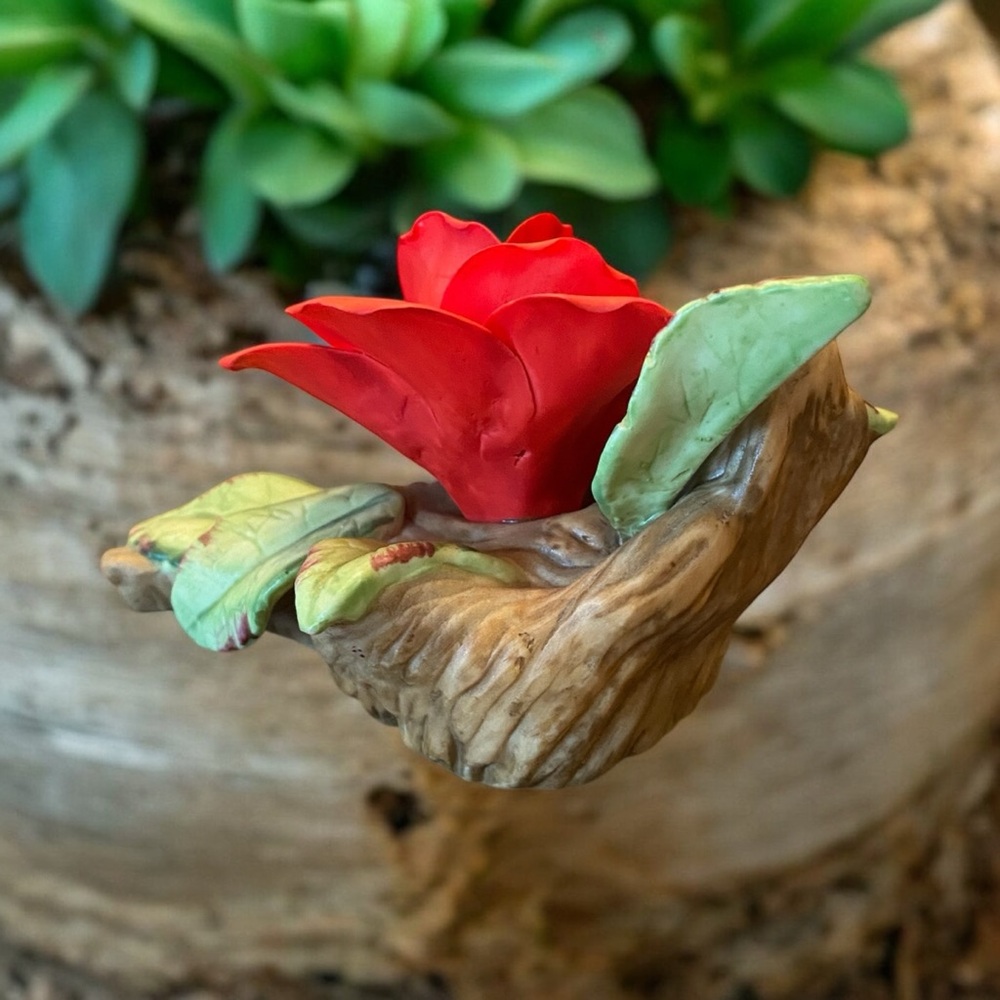 Vibrant Red Rose with Lush Green Leaves in Realistic Art Style - Picture 6 of 8